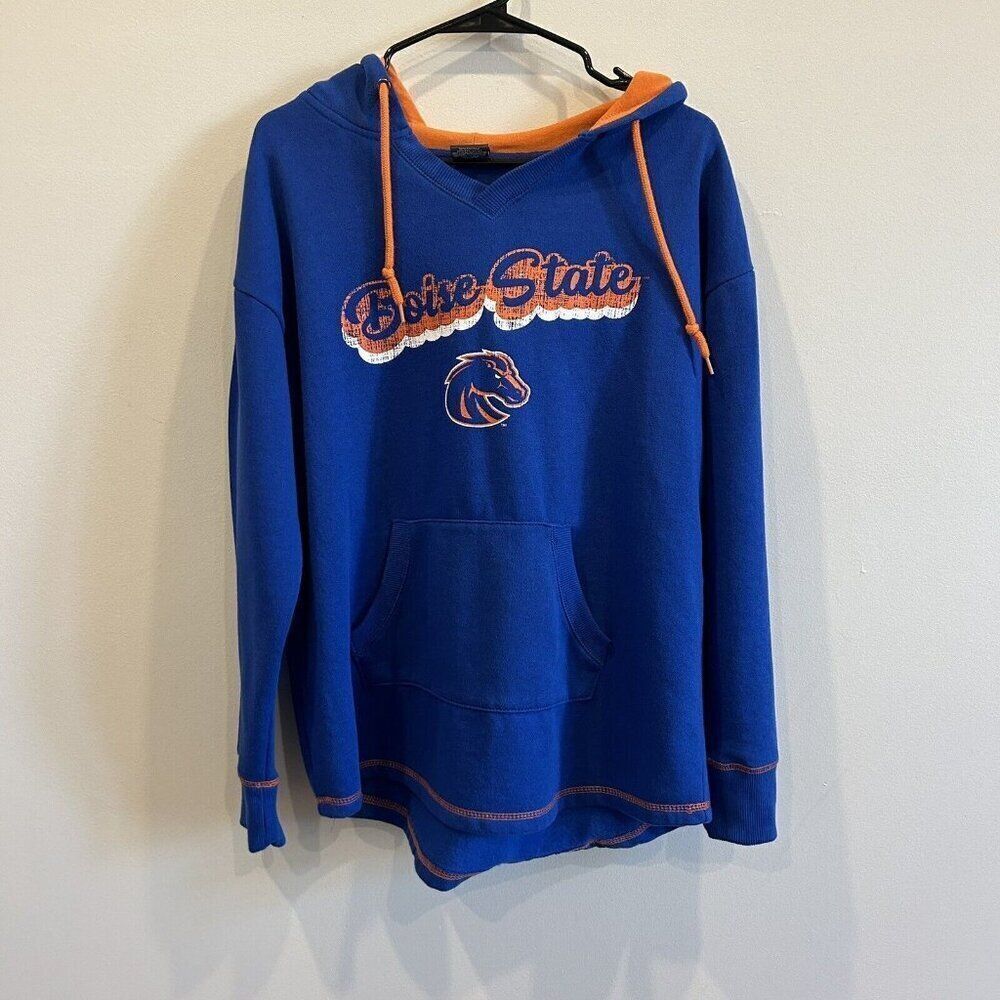 BOISE STATE Broncos Blue & Orange Hoodie by Stadium Athletics Size L Super Soft